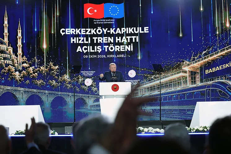 Cumhurbaşkanı Erdoğan: Halkalı&ndash;Kapıkule hattı Avrupa&rsquo;ya a&ccedil;ılan stratejik bir lojistik omurga olacak