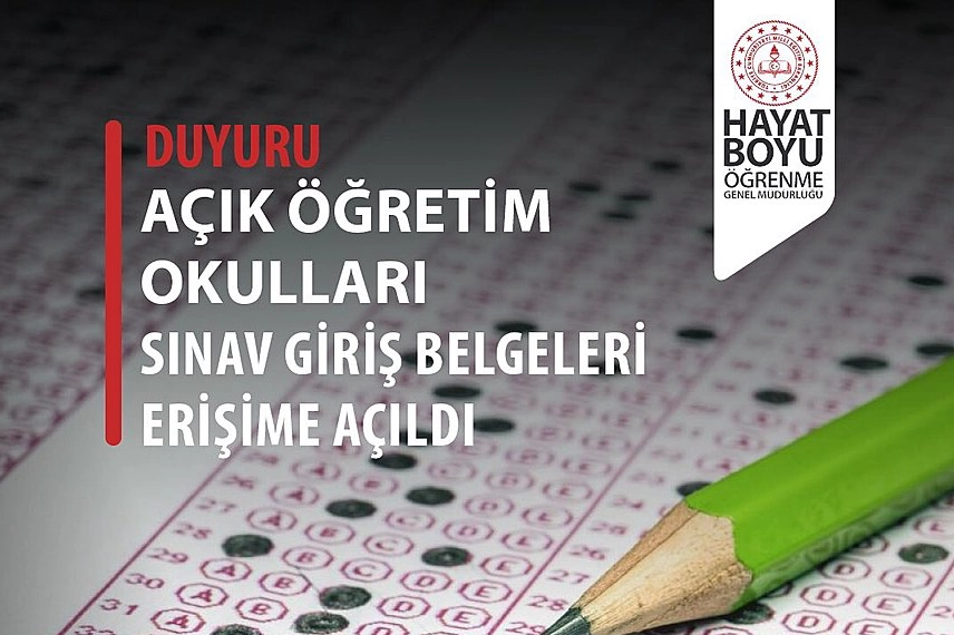 A&ccedil;ık &Ouml;ğretim e-Sınav giriş belgeleri erişime a&ccedil;ıldı