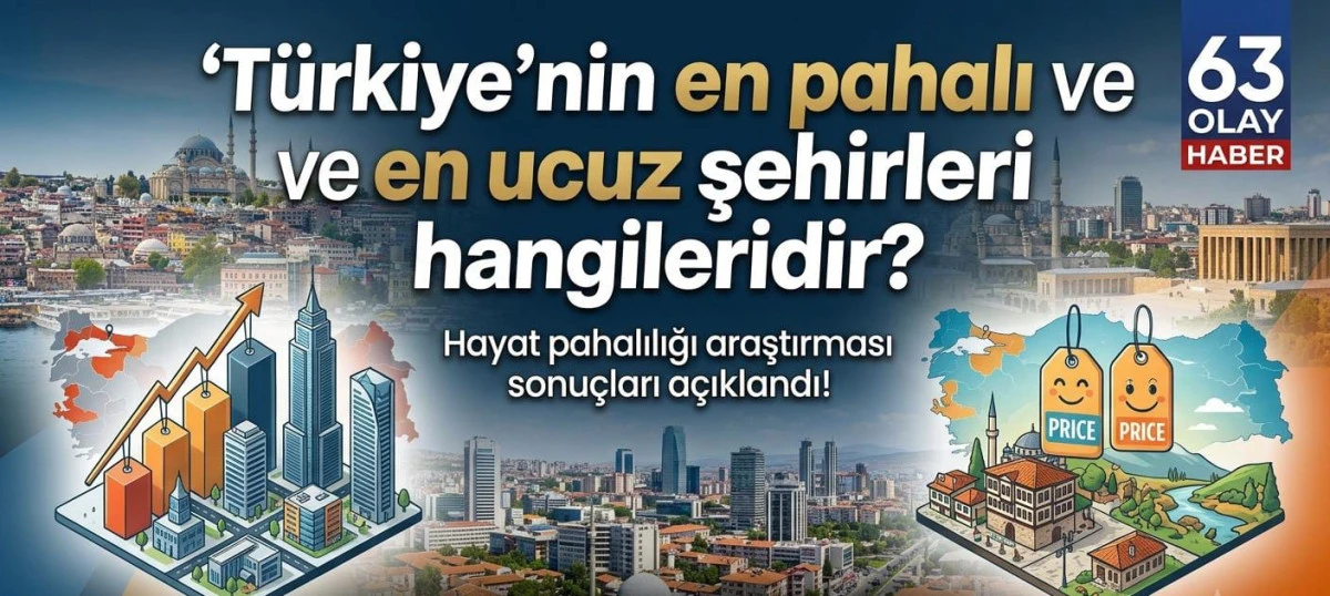 İşte T&uuml;rkiye&rsquo;nin En Pahalı ve En Ucuz Şehirleri! 