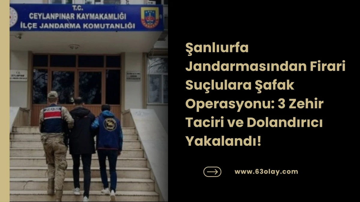 Jandarmadan Ka&ccedil;amadılar! Şanlıurfa&rsquo;da Aranan 3 Şahıs Yakalandı