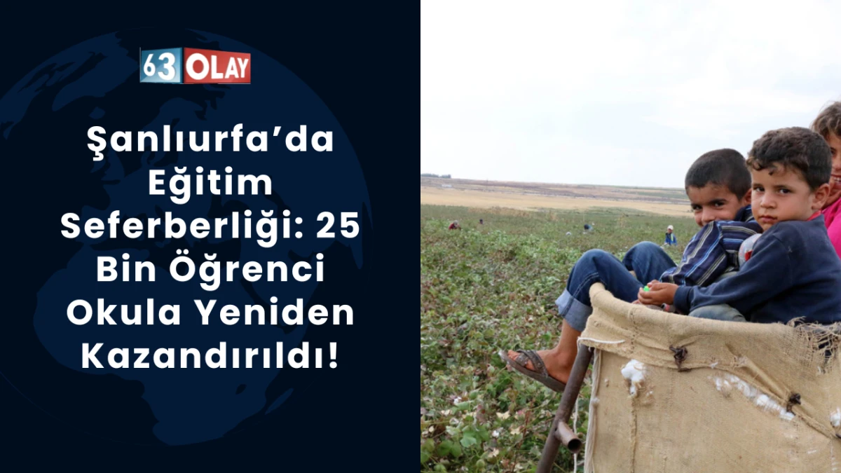Şanlıurfa&rsquo;da &Ccedil;ocuğunu Okula G&ouml;ndermeyen Bin 357 Veliye İdari Ceza!