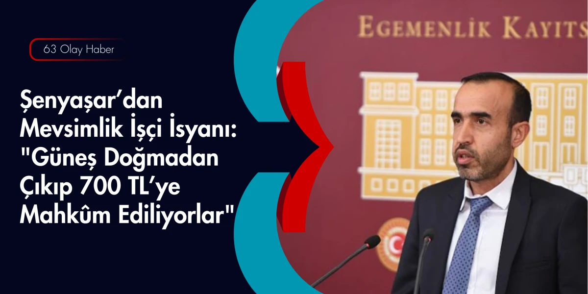 Şanlıurfa&rsquo;da İş&ccedil;i Dramı: Şenyaşar S&ouml;m&uuml;r&uuml; D&uuml;zenini İfşa Etti