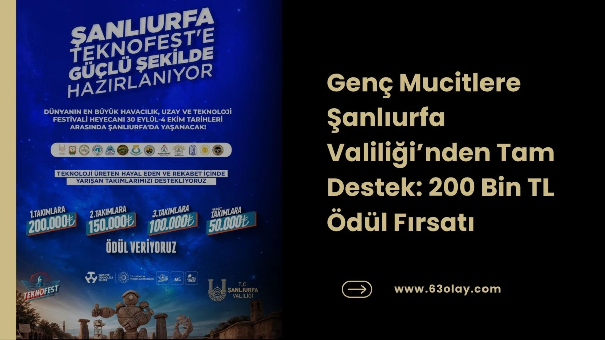 Şanlıurfa&rsquo;da TEKNOFEST R&uuml;zgarı: Dev Destek Paketi A&ccedil;ıklandı!