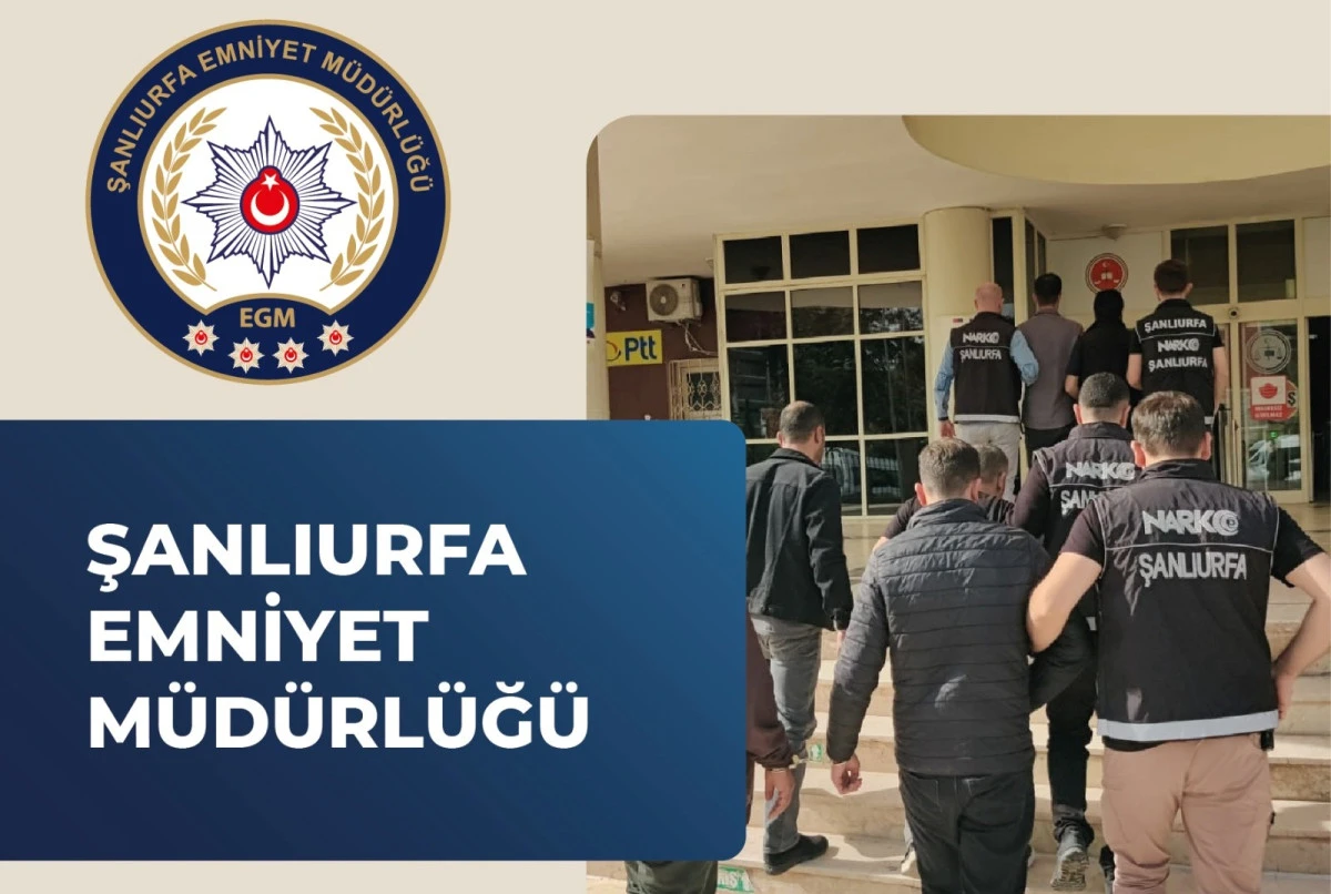 Şanlıurfa'da Zehir Tacirlerine Darbe: 3 G&ouml;zaltı, 27 Yıl Hapis Cezası Olan Firari Yakalandı!