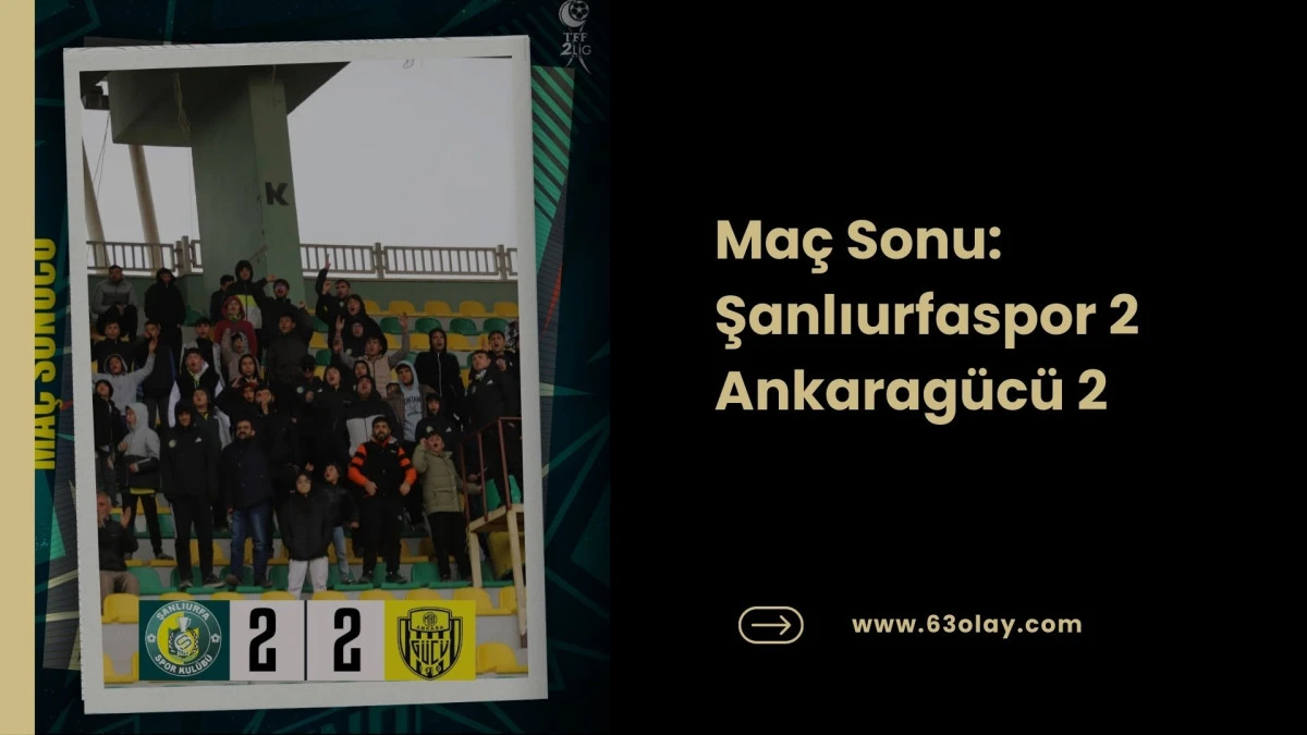 Şanlıurfaspor Kendi Sahasında Bir Puan İle Yetindi